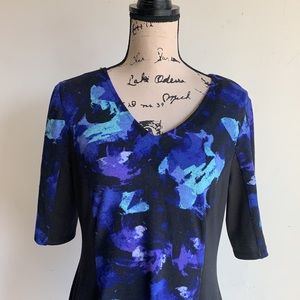 Maggy London black half sweater dress